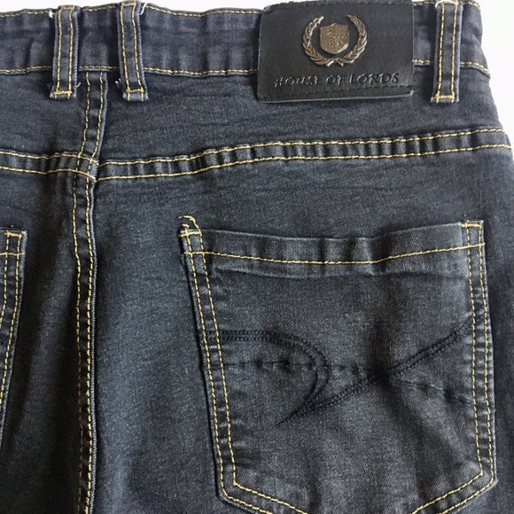 House Of Lords Black Slim Straight Jeans W 34 L‎ 30.5 5 pocket - Picture 4 of 9